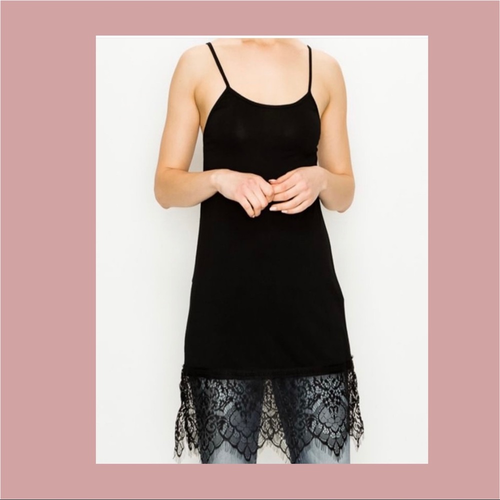 Black Origami By Vivian Dress Extender with lace